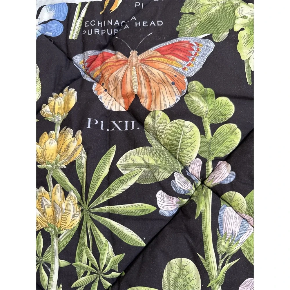 Pottery Barn Poppy Botanical Standard Percale Pillow Sham Reversible Black White